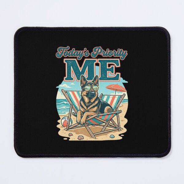Item preview, Today's Priority: ME - Relaxed German Shepherd in Sunglasses on the Beach designed and sold by Sonofwilliam.