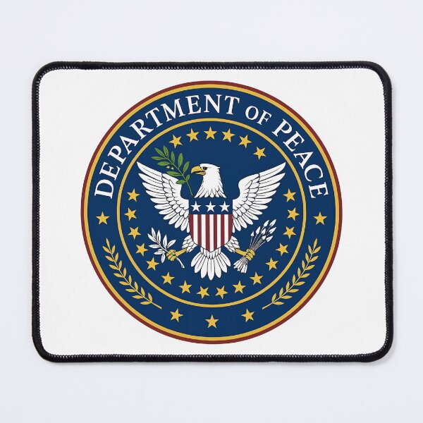 Item preview, Political Humor Department of Peace Anti-Trump WAR MAGA GOP USA GOVERNMENT LOGO designed and sold by BuyShirtsOnline.