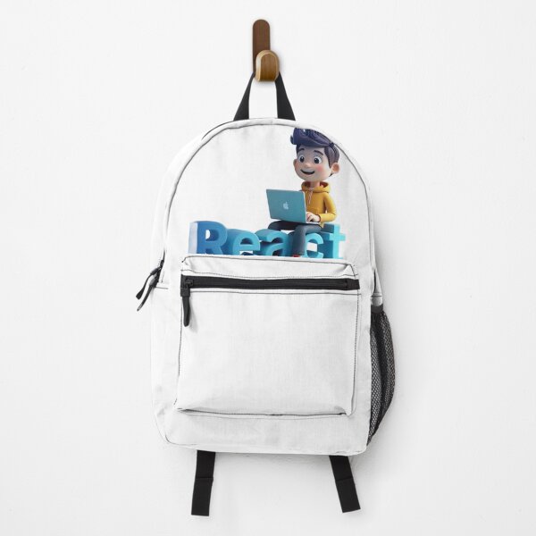 Item preview, Cute Cartoon Programmer Coding React on Laptop designed and sold by GUINewAlex.