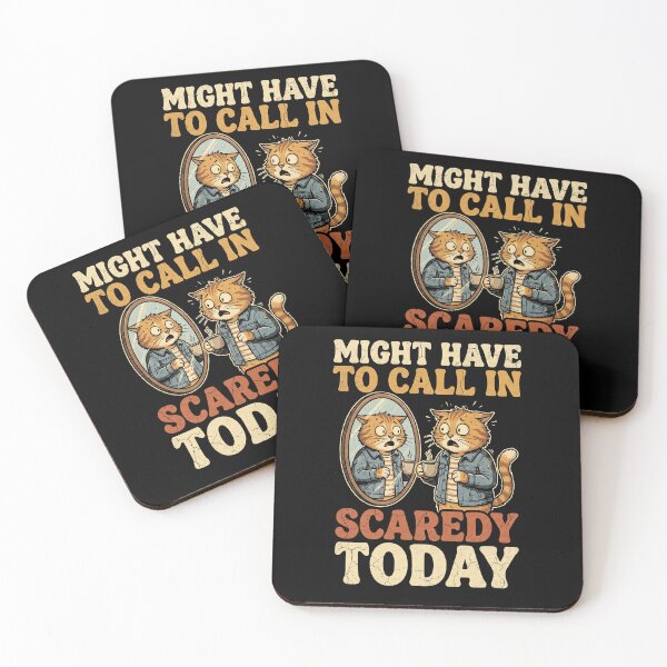 Item preview, Funny Might Have To Call In Scaredy Today Cat Art designed and sold by elderberry.