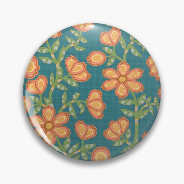 Item preview, Mod Chintz Floral Pattern in Blush Coral and Mint Green designed and sold by Annette Chabidon Studio.