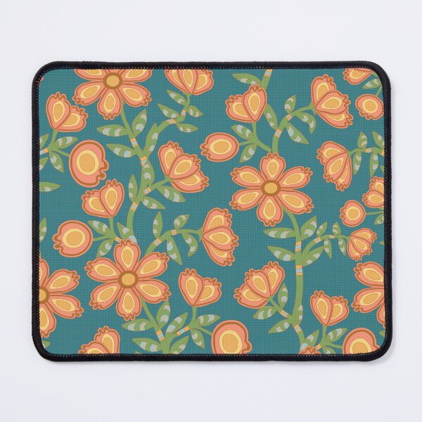 Item preview, Mod Chintz Floral Pattern in Blush Coral and Mint Green designed and sold by Annette Chabidon Studio.