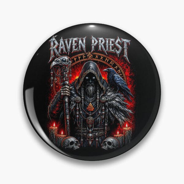 Item preview, Raven Priest Norse Gothic Dark Fantasy Artwork Design designed and sold by DeimosArtIntl.