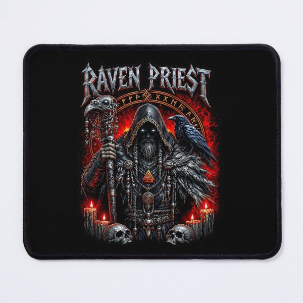Item preview, Raven Priest Norse Gothic Dark Fantasy Artwork Design designed and sold by DeimosArtIntl.