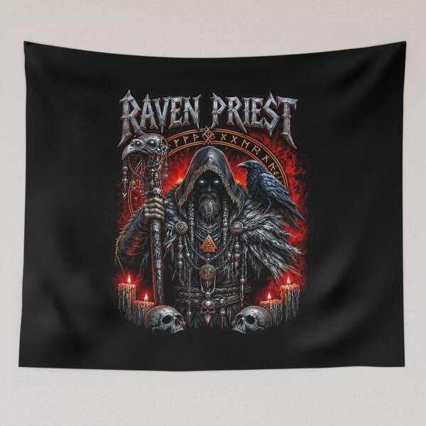 Item preview, Raven Priest Norse Gothic Dark Fantasy Artwork Design designed and sold by DeimosArtIntl.