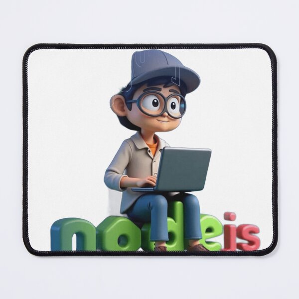 Item preview, Node js Developer Laptop Sticker - Cute Cartoon Programmer designed and sold by GUINewAlex.
