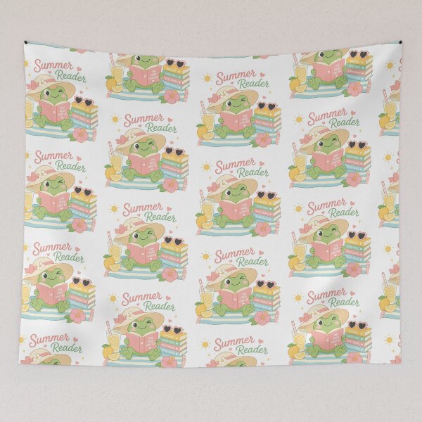 Item preview, Froggy Summer Reader | Bookish Summer designed and sold by DelicateBalance.