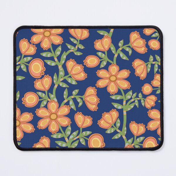 Item preview, Mod Chintz Floral Pattern in Blush Coral, Mint Green and Mazarine Blue designed and sold by Annette Chabidon Studio.