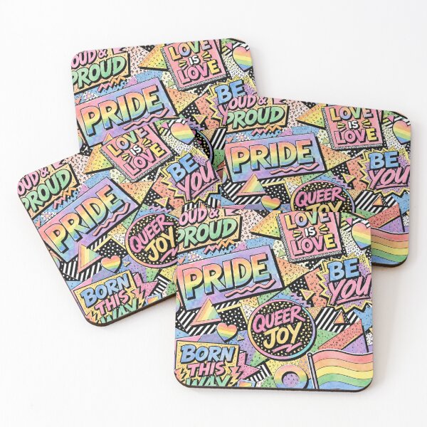 Item preview, 80s Pastel Rainbow Watercolor Pop Art Pride Print designed and sold by BeJolley.