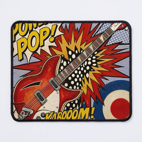 Item preview, Power Pop - Pop Art Painting - Rickenbacker Electric Guitar - sixties Mods style designed and sold by Kludoman.