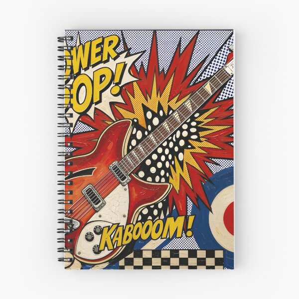 Item preview, Power Pop - Pop Art Painting - Rickenbacker Electric Guitar - sixties Mods style designed and sold by Kludoman.