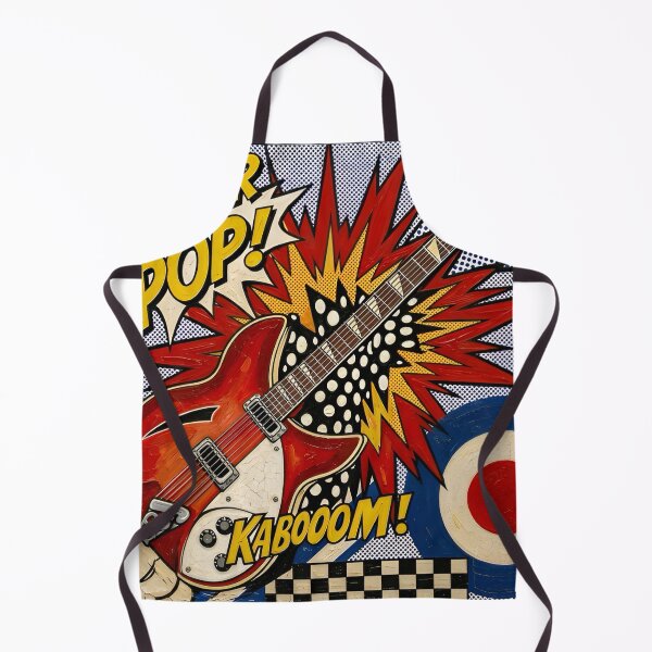 Item preview, Power Pop - Pop Art Painting - Rickenbacker Electric Guitar - sixties Mods style designed and sold by Kludoman.