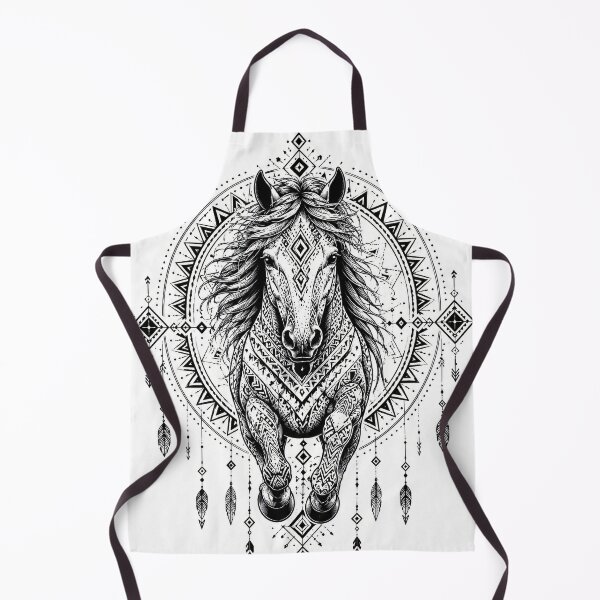 Item preview, Tribal Horse Mandala Line Art | Freedom, Strength & Sacred Spirit Symbolism designed and sold by suryabumblee.