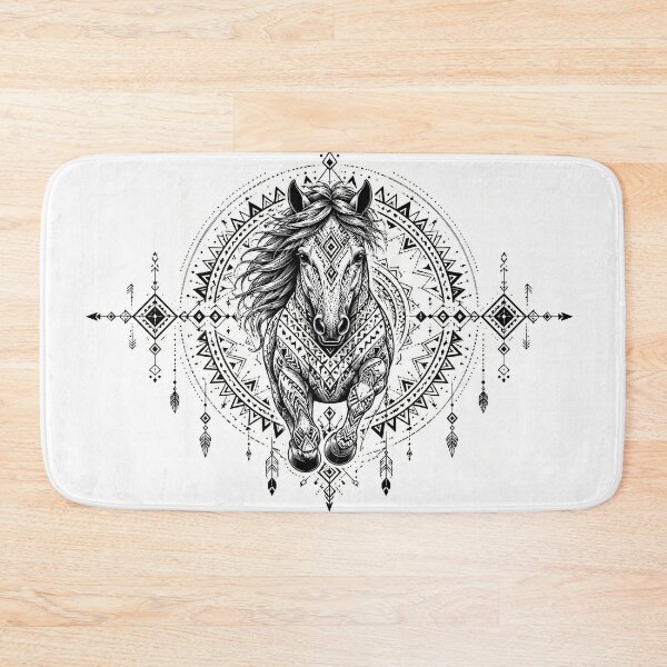 Item preview, Tribal Horse Mandala Line Art | Freedom, Strength & Sacred Spirit Symbolism designed and sold by suryabumblee.