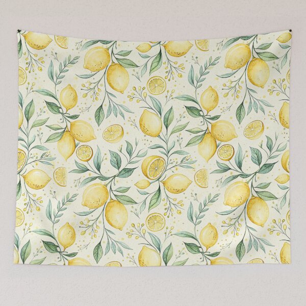 Item preview, Watercolor Lemon Branch Botanical Pattern designed and sold by Petal & Pattern Co.
