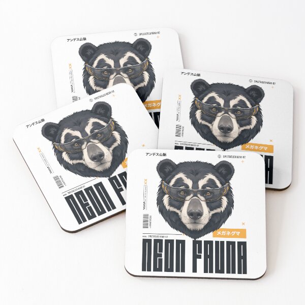 Item preview, Cyberpunk Bear , Andean Spectacled Bear Anime Art Print designed and sold by NullSpacePrints.