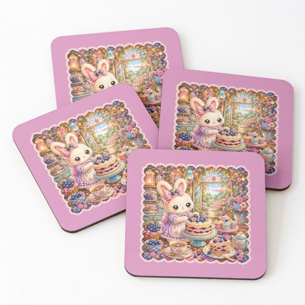 Item preview, Kawaii Blueberry Bakery Bunny – Cozy Cottagecore Tea Room Aesthetic Art designed and sold by ALH Apparel.