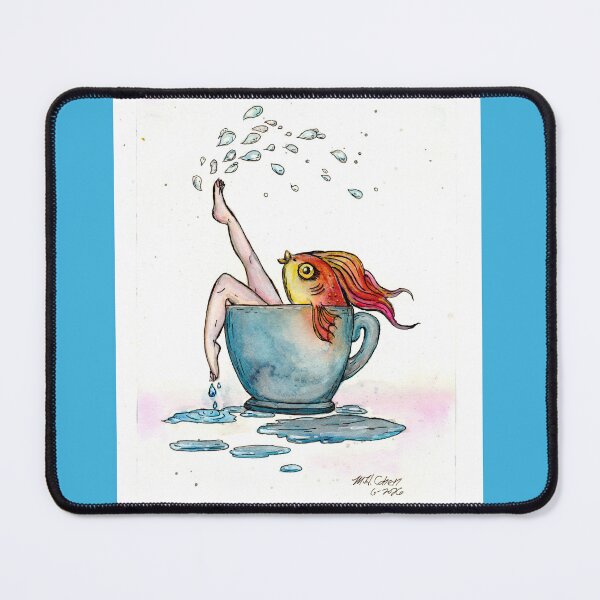 Item preview, Reverse Mermaid Goldfish in a Teacup designed and sold by MsFledermaus.