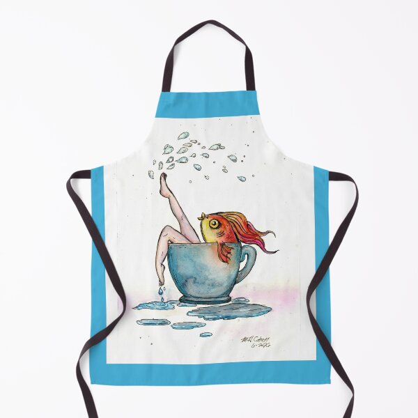 Item preview, Reverse Mermaid Goldfish in a Teacup designed and sold by MsFledermaus.