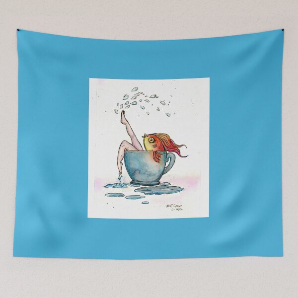 Item preview, Reverse Mermaid Goldfish in a Teacup designed and sold by MsFledermaus.