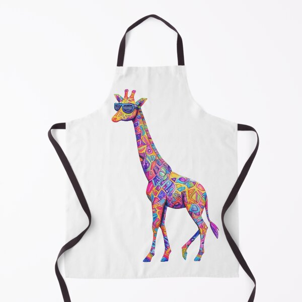 Item preview, Colorful giraffe with big ears and blue sunglasses designed and sold by OutOfTheBubble.