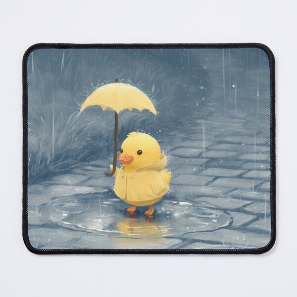 Item preview, Little Duck in the Rain – Whimsical Rainy Day Illustration designed and sold by WhimsyWink.