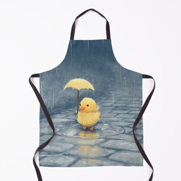 Item preview, Little Duck in the Rain – Whimsical Rainy Day Illustration designed and sold by WhimsyWink.