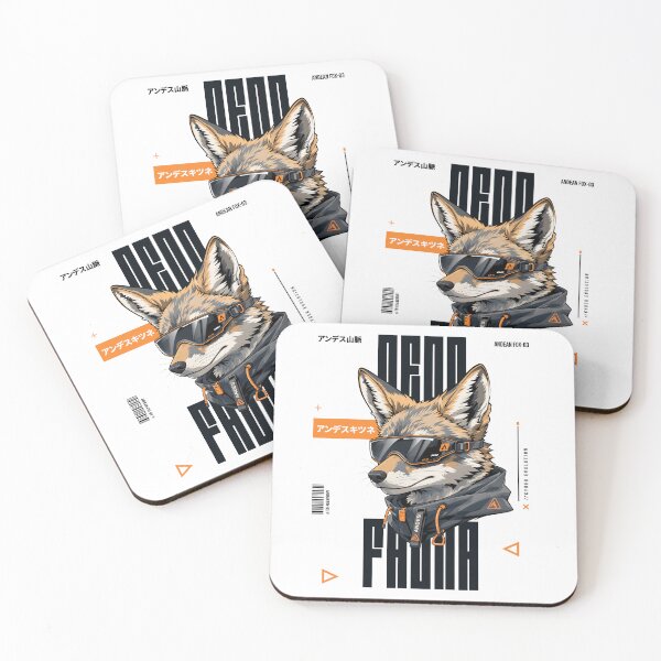 Item preview, Cyberpunk Fox , Andean Fox Techwear Anime Art Print designed and sold by NullSpacePrints.