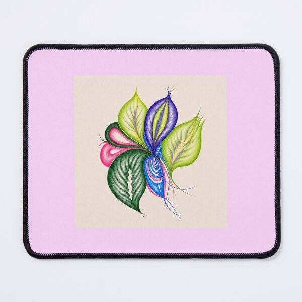 Item preview, Vibrant Botanical Flower Blue&Purple Beige designed and sold by RAIPrintStudio.