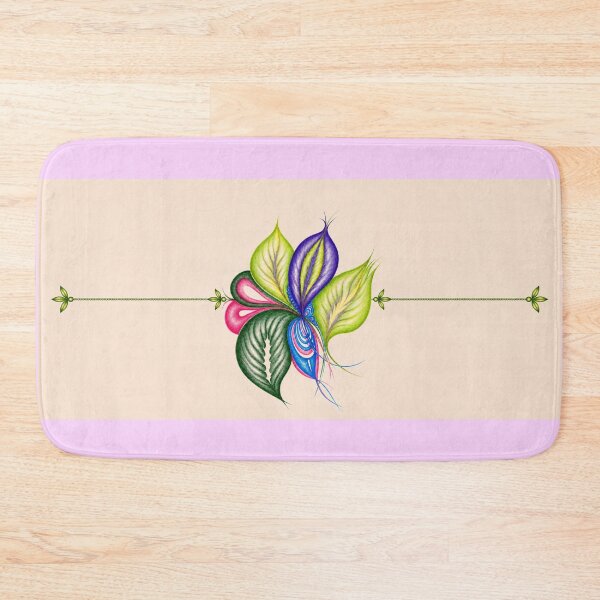 Item preview, Vibrant Botanical Flower Blue&Purple Beige designed and sold by RAIPrintStudio.