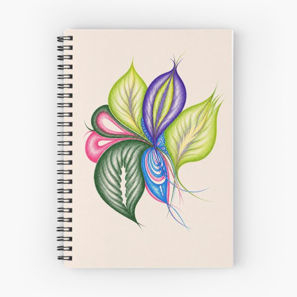Item preview, Vibrant Botanical Flower Blue&Purple Beige designed and sold by RAIPrintStudio.
