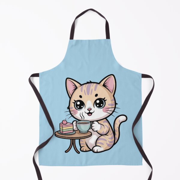 Item preview, Cute Kawaii Cat - Tea and Cake designed and sold by WikaKowalczyk.