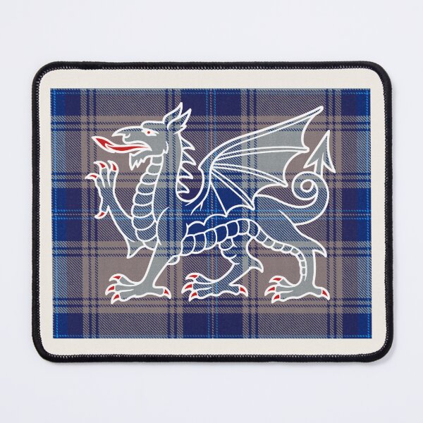 Item preview, ✨ Edwards Welsh Tartan – Legacy of Denbighshire Lords & y Ddraig Goch - the red dragon v3 designed and sold by WheelieGdArt.