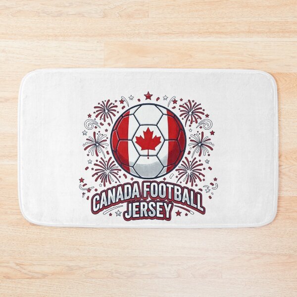Item preview, Canada Football Jersey Soccer Fan Patriotic Fireworks Graphic designed and sold by Basma Designs | Retro, Kawaii Shirts & Stickers.