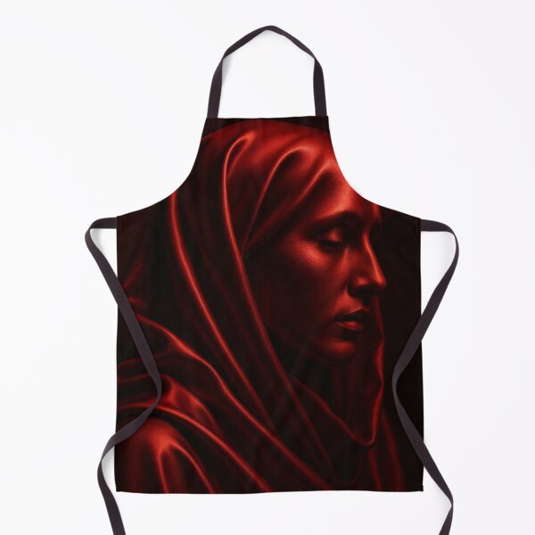 Item preview, Portrait - Red Veiled Woman designed and sold by DroneWorks Creative.