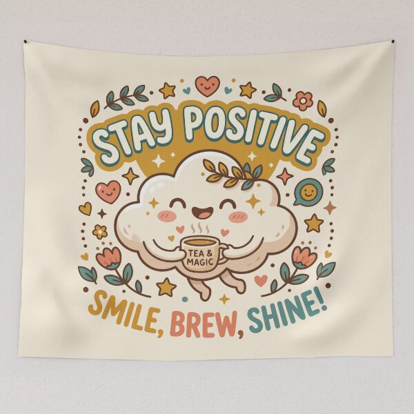 Item preview, Stay Positive Cloud designed and sold by Amir Faysal.