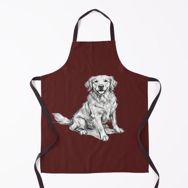 Item preview, Happy Golden Retriever Pencil Sketch Art designed and sold by digitalbob60.