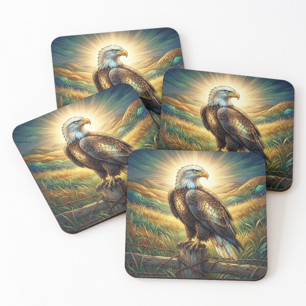 Item preview, Bald Eagle Sits on a Fence Post designed and sold by Tridentulus.