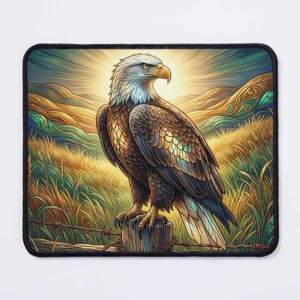 Item preview, Bald Eagle Sits on a Fence Post designed and sold by Tridentulus.