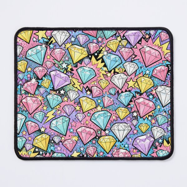 Item preview, Colorful Pastel Pop Art Cartoon Diamond Print designed and sold by BeJolley.