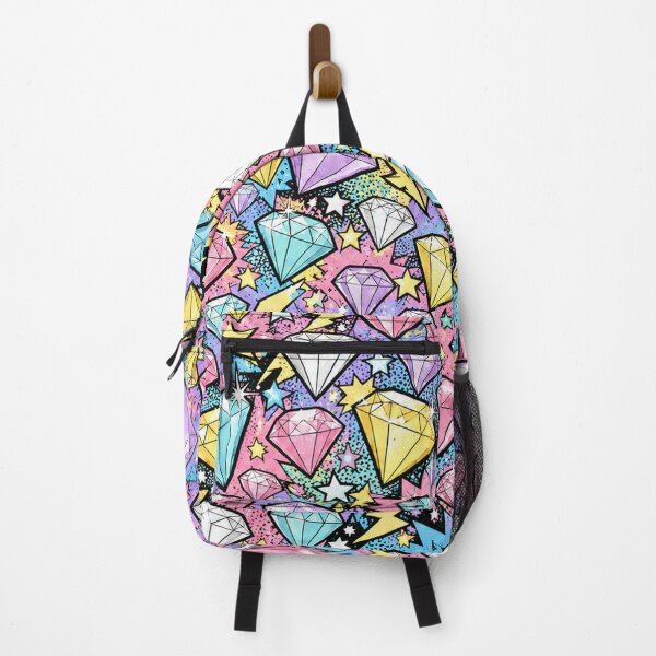 Item preview, Colorful Pastel Pop Art Cartoon Diamond Print designed and sold by BeJolley.