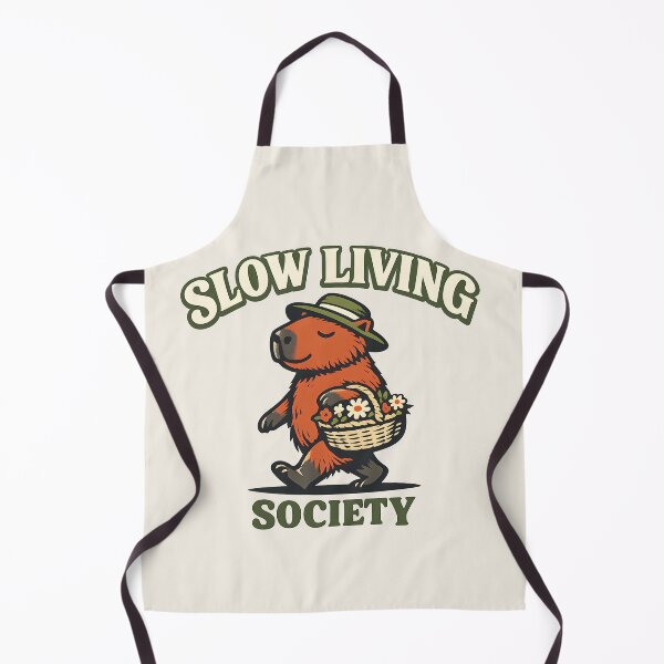 Item preview, Slow Living Society Capybara Shirt Mindful Lifestyle Design Cute Slow Living Mascot Peaceful Cottagecore Gift designed and sold by Artistry in Motion by MADsrecreation.