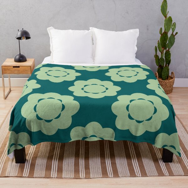 Item preview, Bold Vintage Flower Design in green designed and sold by StefanStudioArt.