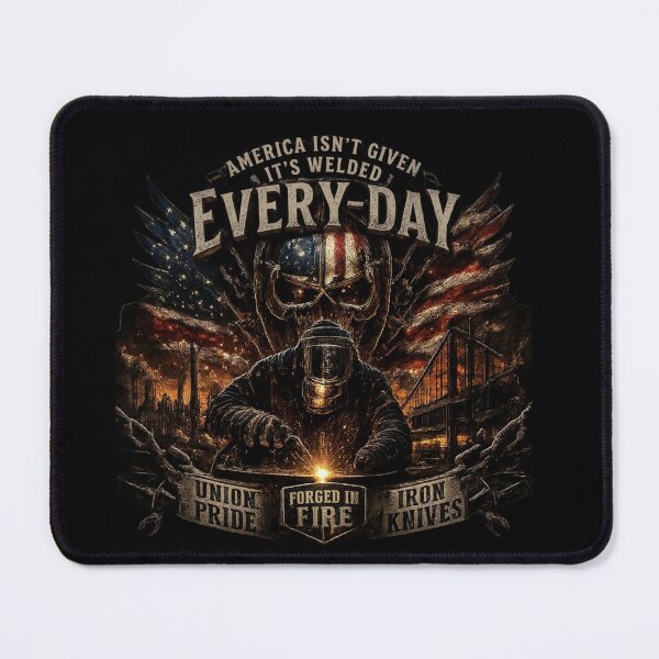 Item preview, Everyday American – Forged By Fire | Patriotic Welder Shirt designed and sold by LabCore.