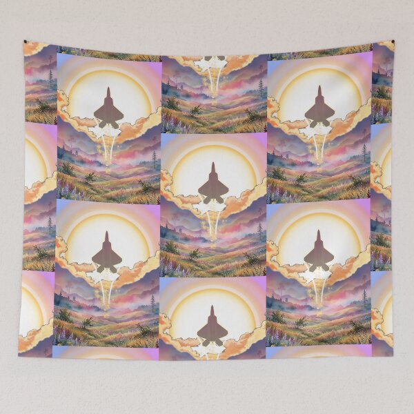 Item preview,  F-22 Silhouette Rising Sun Fantasy Landscape Art designed and sold by HEROHIRO.
