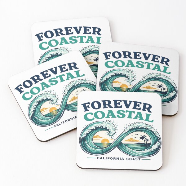 Item preview, Forever Coastal - Retro Infinity Wave Sunset Graphic designed and sold by HumeThreads.