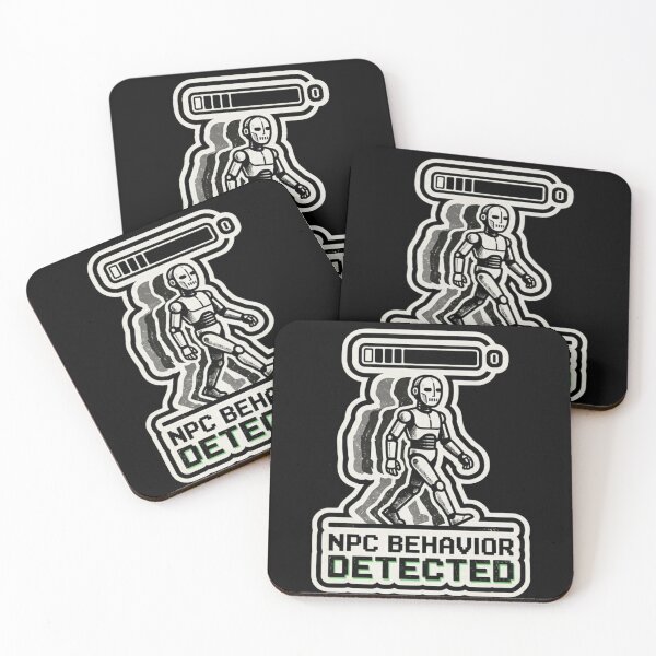 Item preview, NPC Behavior Detected Funny Gaming Sticker designed and sold by BooDesignStudio.
