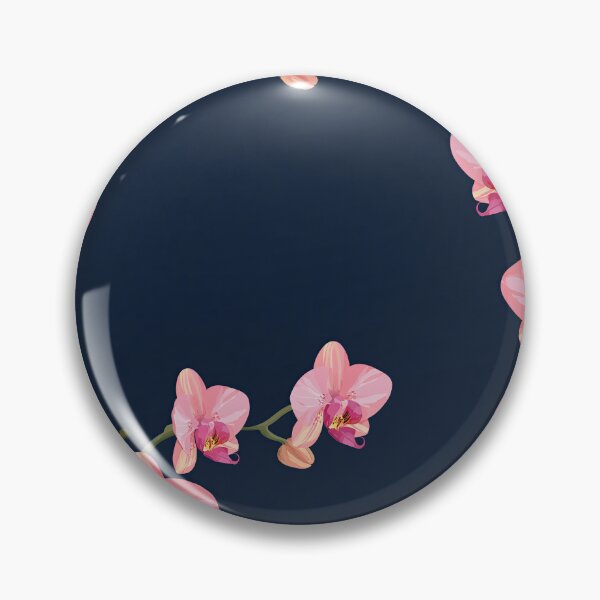 Item preview, Pink Orchid Pattern on Midnight Blue – Tropical Floral Elegance designed and sold by obstinator.
