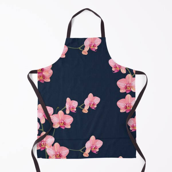 Item preview, Pink Orchid Pattern on Midnight Blue – Tropical Floral Elegance designed and sold by obstinator.