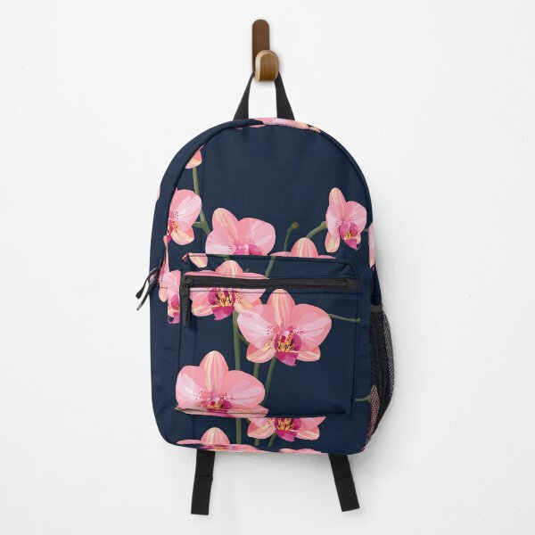 Item preview, Pink Orchid Pattern on Midnight Blue – Tropical Floral Elegance designed and sold by obstinator.